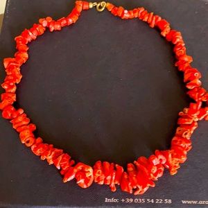 Authentic coral necklace from Capri Italy